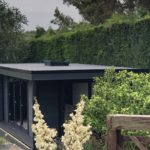 Composite Garden Building With Flyover In A Garden Setting