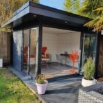 Composite Garden Building With Open Large Bi Fold Door