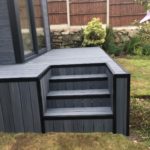 Composite Wooden Steps Made To Match Garden Room 