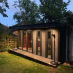 External Night Shot Of Urban Outdoor Garden Room