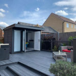 External Shot Of Hampton Garden Room With Decking And Steps