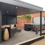 Large Garden Building With Double Canopy Hot Tub