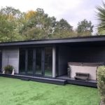 Upgraded Composite Garden Building With Swimming Pool Installation 