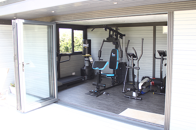 Home Gym In Composite Garden Room