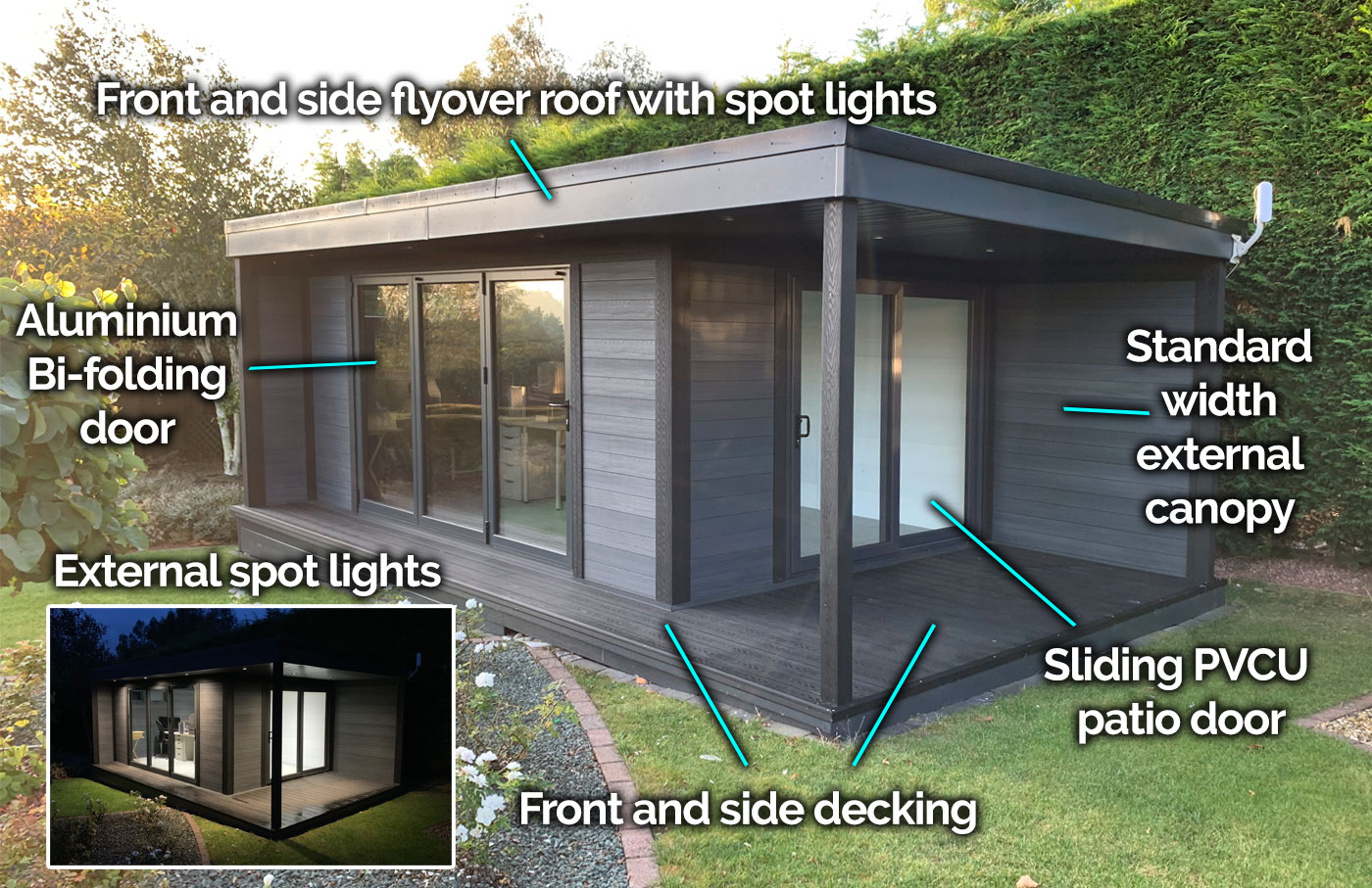 Garden Room Showroom in Northampton with various upgrades