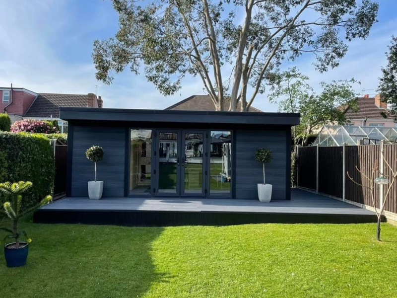 Dark Grey Oakland Build With Front And Side Decking