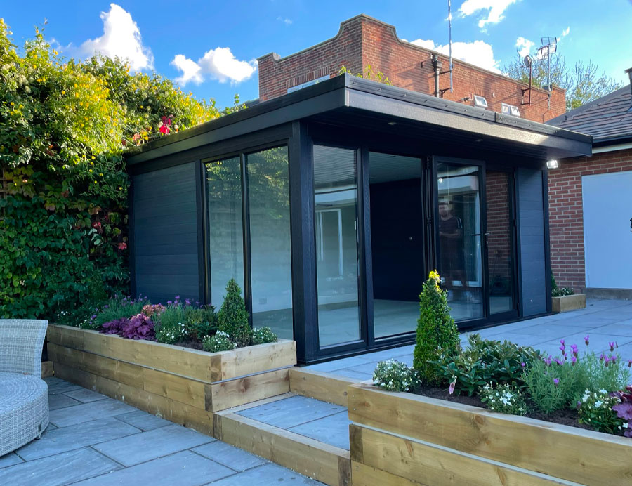 Composite Garden Room In A Nice Garden