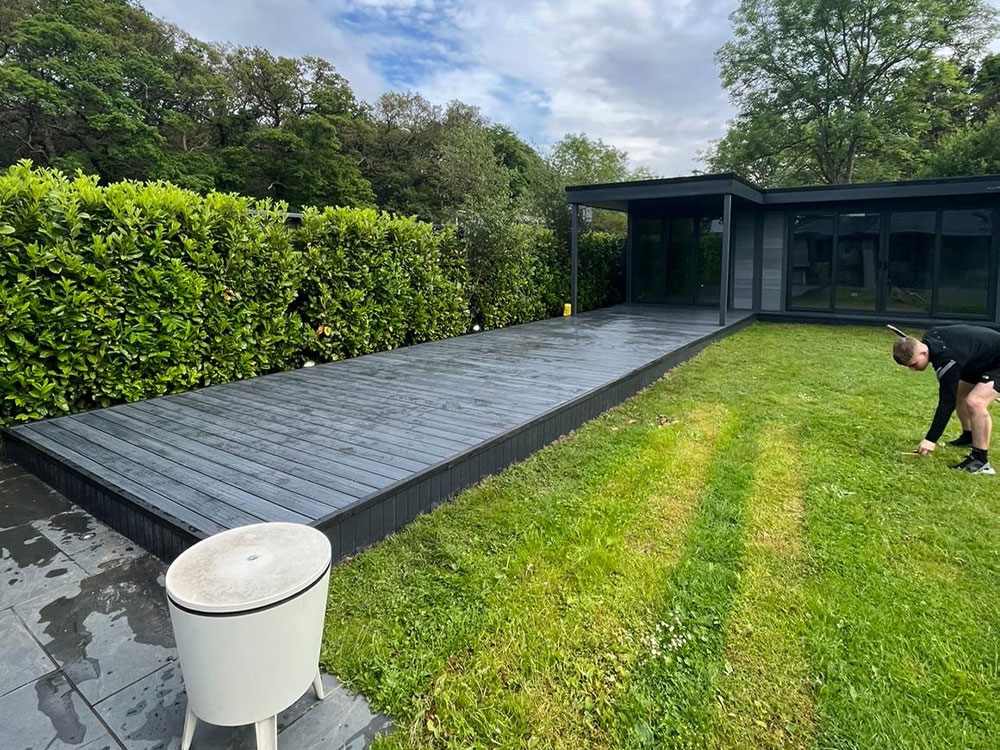 Long Decking On Studio In The Garden